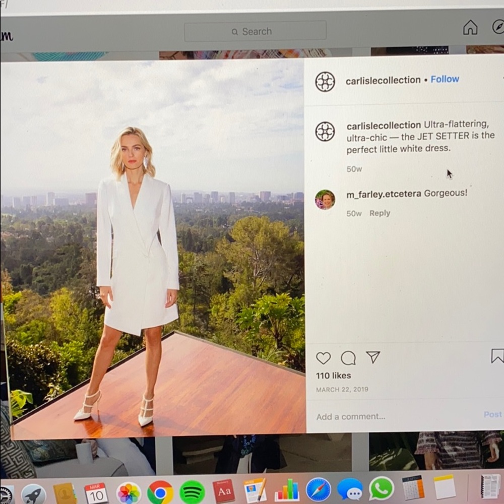 White Carlisle Blazer Dress